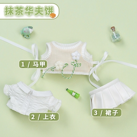 Outfit thiết kế Waffle Trà Xanh dành cho doll 20cm