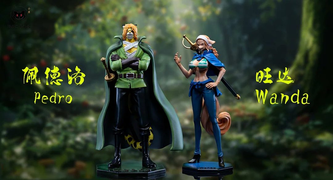 POP Scale Mink Tribe Series 001 Pedro & Wanda – ONE PIECE Resin Statue – Black Studio