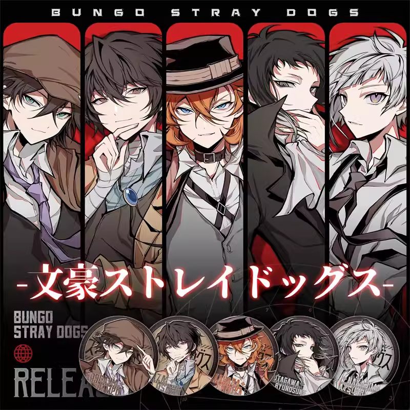 Fangoods Bungo Stray Dogs – Polaroid, Laser Ticket, Huy hiệu, Móc khóa