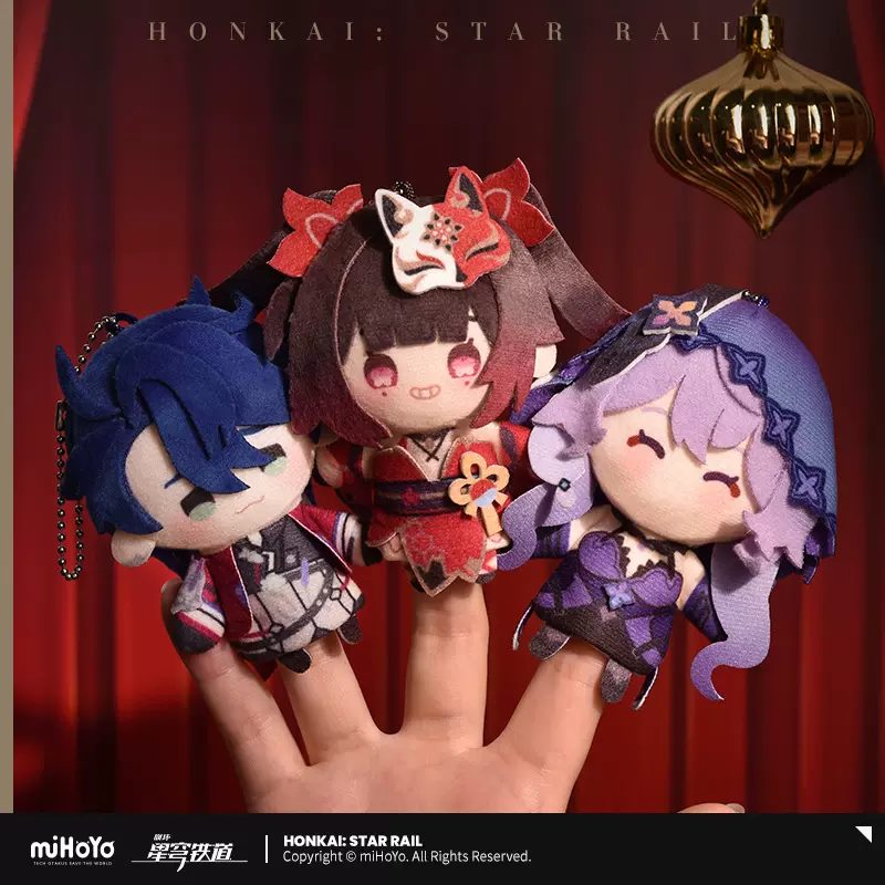 Móc khóa bông Sparkle & Sampo & Black Swan – Honkai Star Rail – Chính hãng Mihoyo