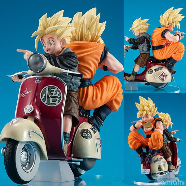 Desktop Real McCoy EX Dragon Ball Z Super Saiyan Son Goku & Super Saiyan Son Gohan & Bike – MegaHouse