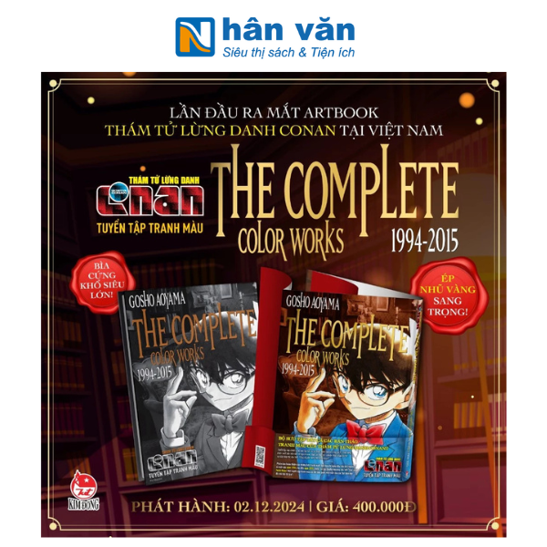 Truyện tranh [Pre-order] Artbook Thám tử lừng danh Conan – Tuyển tập tranh màu – The Complete Color Works 1994-2015 (Dự kiến có hàng ngày 10.12) – Kim Đồng