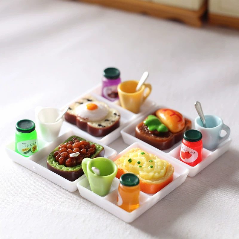 Mô hình Hộp Bento Bánh Mì Bữa Sáng Mini trang trí – Chính hãng Weidou