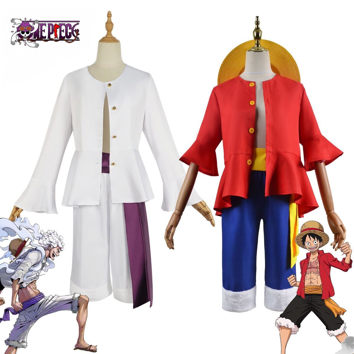 Set trang phục cosplay Luffy & Nikka Luffy – One Piece – Chính hãng Tiệm Cosplay Mộng Ảo