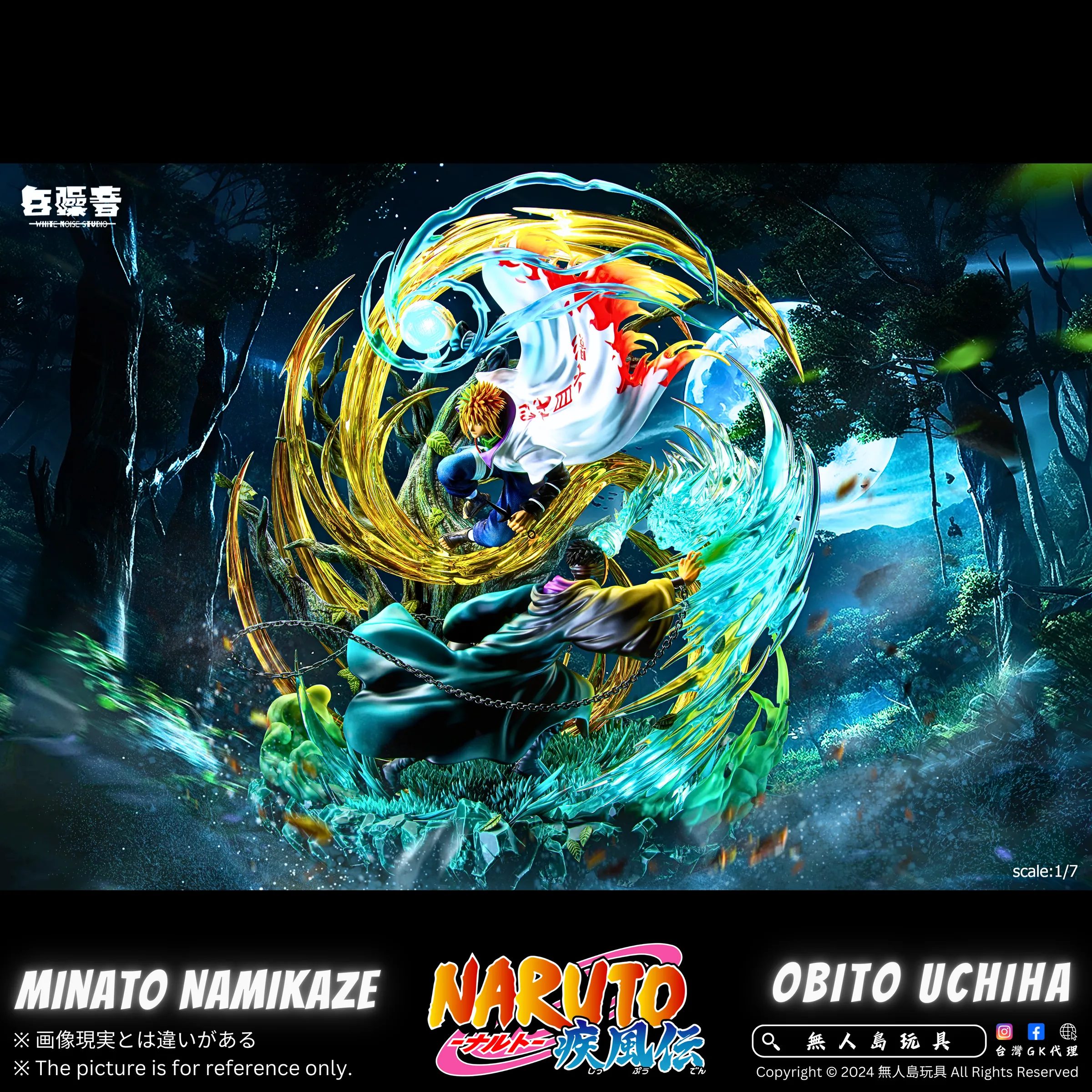 Minato Namikaze vs Obito Uchiha – Naruto Shippuden – White Noise Studio