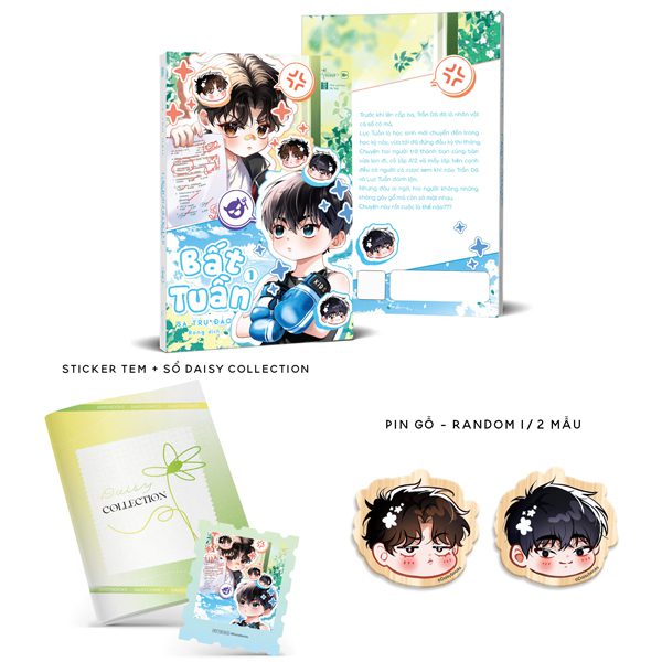Truyện Bất Tuần – Tập 1 – Bản Đặc Biệt – Tặng Kèm Sổ Daisy Collection + Sticker Tem + Pin Gỗ Random 1 Trong 2 Mẫu – Hà Nội