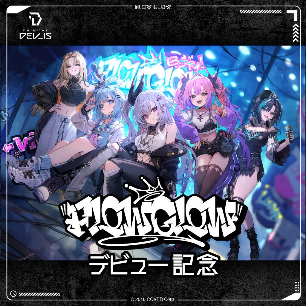 Bộ sản phẩm ra mắt nhóm FLOW GLOW – VTuber – Chính hãng Hololive Production