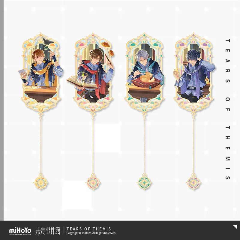 Bookmark kim loại lấp lánh Tears of Themis chủ đề Bùa Yêu Cảm Xúc – Chính hãng Mihoyo