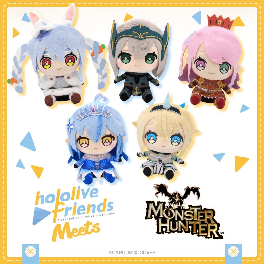 Búp bê bông Shirogane Noel & Usada Pekora & Kazama Iroha & Yukihana Lamy & Himemori Luna – Monster Hunter – Chính hãng Hololive Production