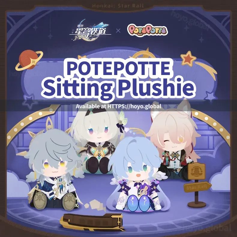 Búp bê bông Honkai Star Rail dòng Potepotte Vol 2 – Chính hãng Bandai x miHoYo