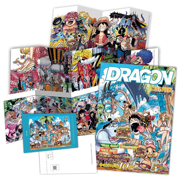 Truyện tranh Tuyển Tập Tranh Eiichiro Oda – One Piece – Color Walk – Tập 10 – Dragon – Tặng Kèm Postcard + Poster – Kim Đồng