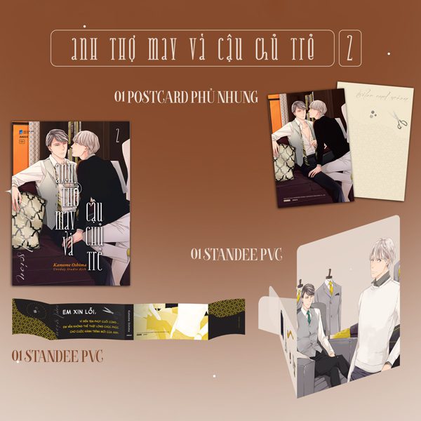 Truyện Anh Thợ May Và Cậu Chủ Trẻ – Tập 2 – Tặng Kèm Bìa Áo Rời Phủ Nhung + Postcard Phủ Nhung + PVC Standee + Đai Sách – Dân Trí