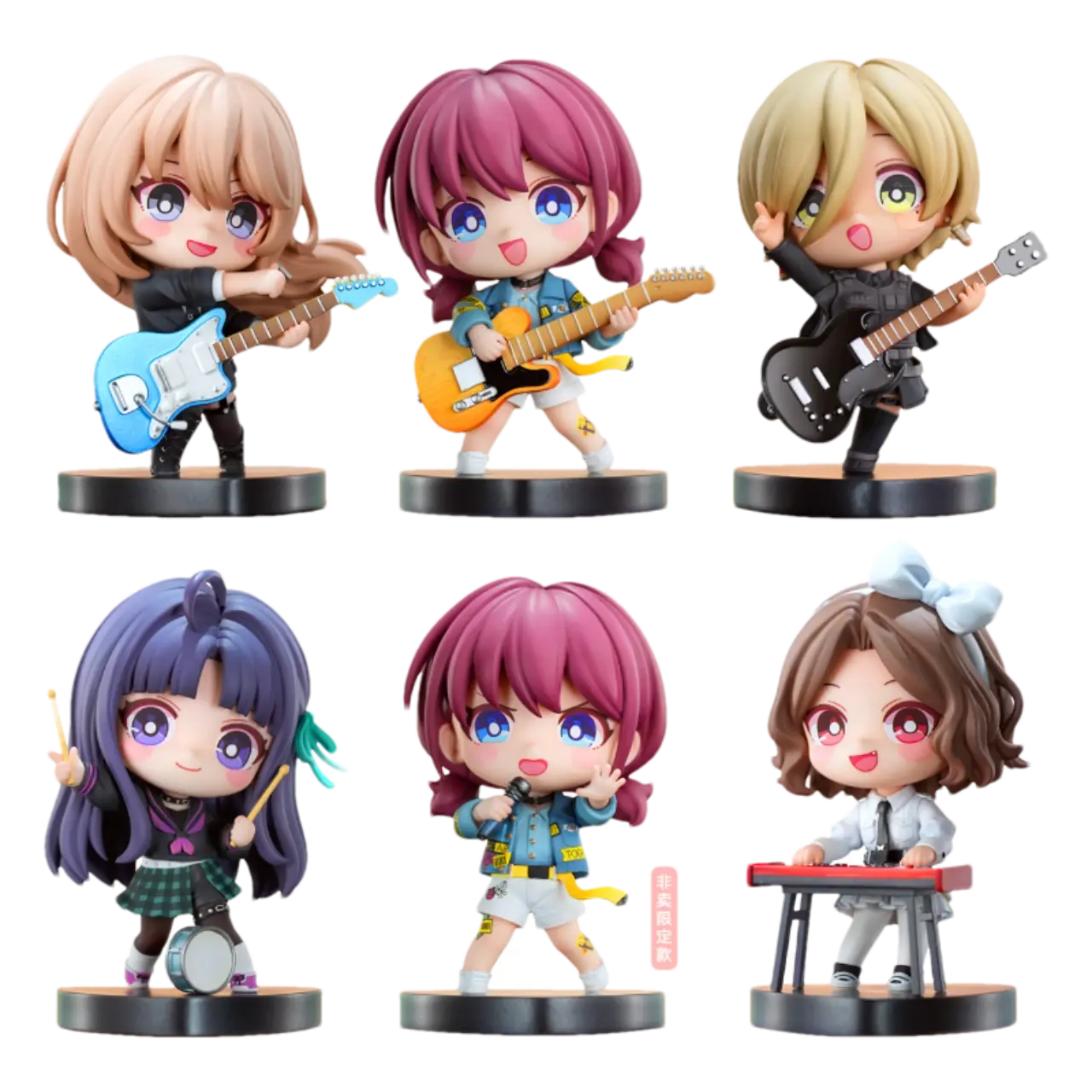 Mô hình chibi Inashina Nina & Anwa Subaru & Kawaragi Momoka & Lupa & Ebizuka Satoshi – Girls Band Cry – Chính hãng Đại Vũ