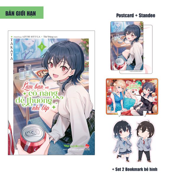 Light novel Làm Bạn Với Cô Nàng Dễ Thương Nhì Lớp – Tập 2 – Bản Giới Hạn – Tặng Kèm Postcard + Standee + Set 2 Bookmark Bế Hình – Kim Đồng
