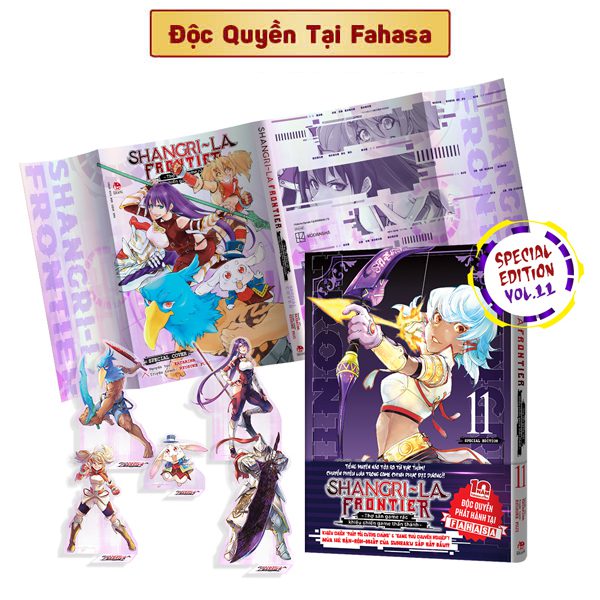 Truyện tranh Shangri-La Frontier – Thợ Săn Game Rác Khiêu Chiến Game Thần Thánh – Tập 11 – Bản Đặc Biệt – Tặng Kèm Bìa Áo Thiết Kế Mới + Bìa Hologram + Set 5 Standee PVC – Độc Quyền Fahasa – Kim Đồng