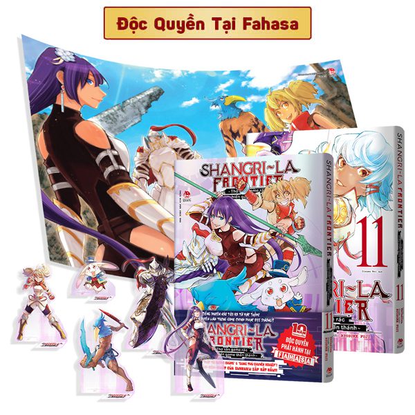 Truyện tranh Combo Manga – Shangri-La Frontier – Thợ Săn Game Rác Khiêu Chiến Game Thần Thánh – Tập 11 – Bản Thường + Bản Đặc Biệt (Bộ 2 Cuốn) – Tặng Kèm Bìa Áo Thiết Kế Mới + Bìa Hologram + Set 5 Standee PVC + Poster – Độc Quyền Fahasa – Kim Đồng