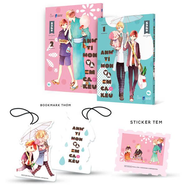 Truyện tranh Manga – Anh Tí Hon Và Em Cao Kều – Tập 1 + Tập 2 (Bộ 2 Tập) – Bản Đặc Biệt – Tặng Kèm Sticker Tem + Bookmark Thơm – Dân Trí