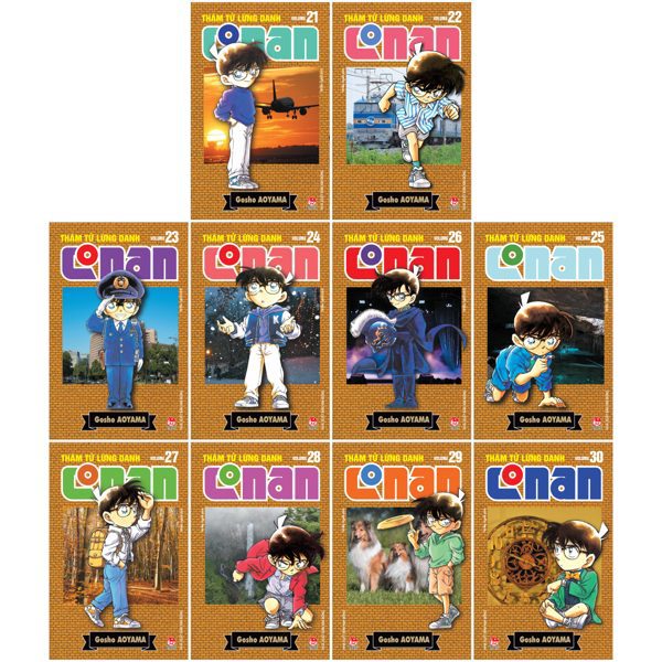 Truyện tranh Combo Manga – Thám Tử Lừng Danh Conan – Bản Nâng Cấp: Tập 21 – Tập 30 (Bộ 10 Tập) – Kim Đồng