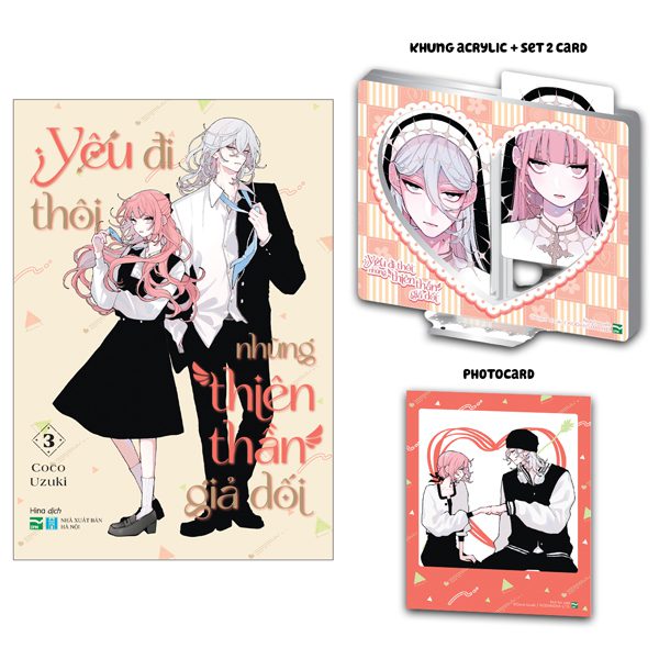 Truyện tranh Yêu Đi Thôi Những Thiên Thần Giả Dối – Tập 3 – Bản Sưu Tầm – Tặng Kèm Photocard + Set 2 Card Bo Góc + Khung Acrylic – Hà Nội