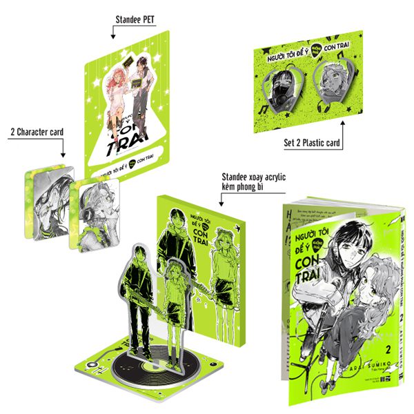 Truyện tranh Người Tôi Để Ý Không Phải Con Trai – Tập 2 – Bản Sưu Tầm – Tặng Kèm 1 Standee PET + 2 Character Card + Set 2 Plastic Card + 1 Standee Acrylic Kèm Phong Bì – Hà Nội