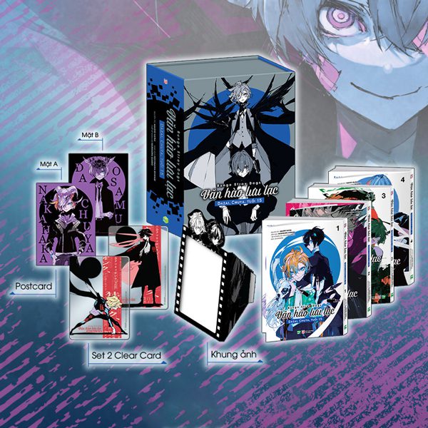 Truyện tranh Boxset Manga Văn Hào Lưu Lạc – Dazai, Chuya, Tuổi 15 (Hộp 4 Tập) – Bản Đặc Biệt – Tặng Kèm 1 Postcard 2 Mặt + 2 Clear Card Hình Nhân Vật + 1 Khung Ảnh – Lao Động