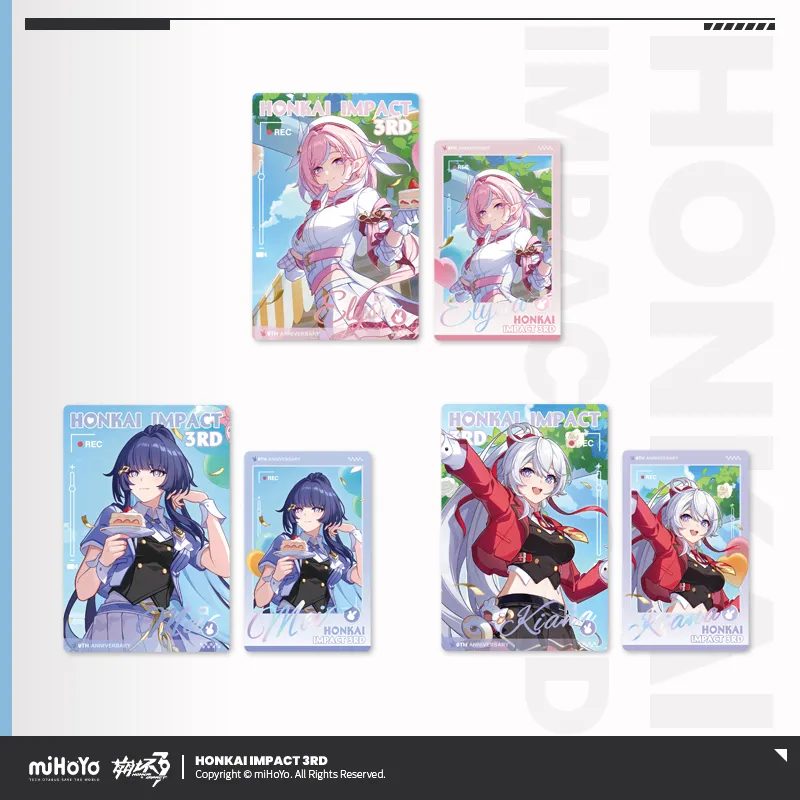 Postcard Kiana & Mei & Elysia chủ đề Kỷ Niệm – Honkai Impact 3rd – Chính hãng Mihoyo