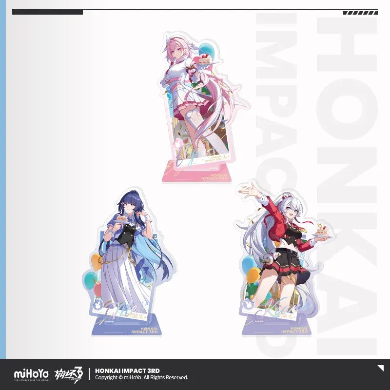 Standee nhân vật Kiana & Mei & Elysia chủ đề Kỷ Niệm – Honkai Impact 3rd – Chính hãng Mihoyo