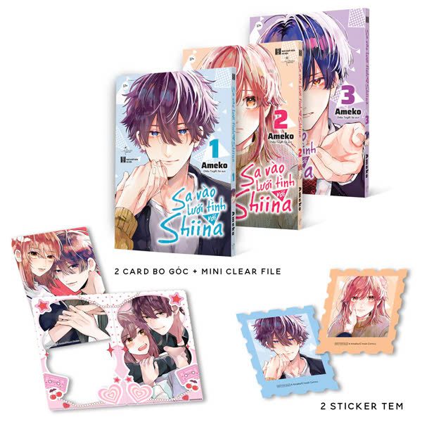 Truyện Bộ Manga – Sa Vào Lưới Tình Với Shiina: Tập 1 – 3 (Bộ 3 Tập) – Bản Đặc Biệt – Tặng Kèm 2 Sticker Tem + 2 Card PVC + 1 Mini Clearfile – Hà Nội