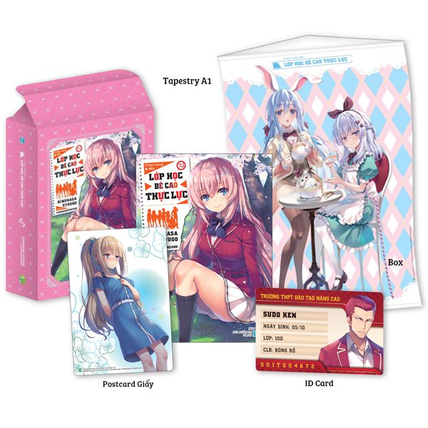 Light novel Chào Mừng Đến Lớp Học Đề Cao Thực Lực – Tập 11.5 – Bản Giới Hạn – Tặng Kèm Box + ID Card Nhựa + Postcard Giấy + Tapestry A1 – Hà Nội