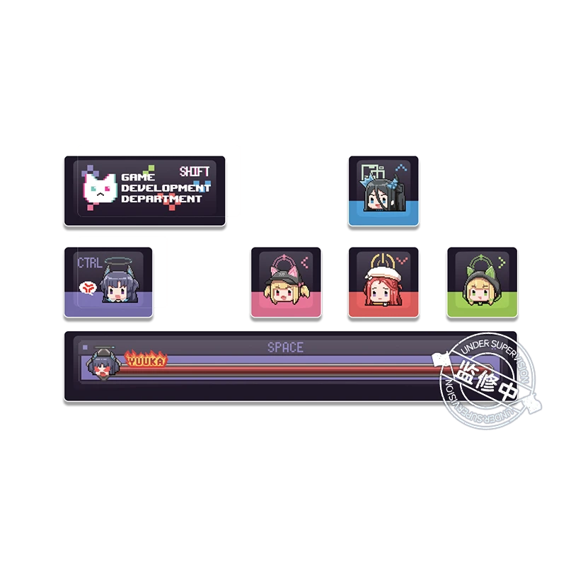 Bộ keycap chủ đề Trận đấu BOSS – Blue Archive: Cuộc Phiêu Lưu Của Câu Lạc Bộ Phát Triển Game – Chính hãng Blue Archive