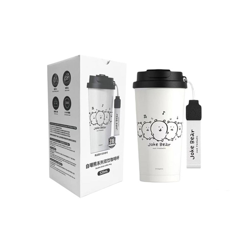 Bình giữ nhiệt Chiikawa dung tích lớn Inox 316ml hai chế độ uống cà phê – Chính hãng MINISO