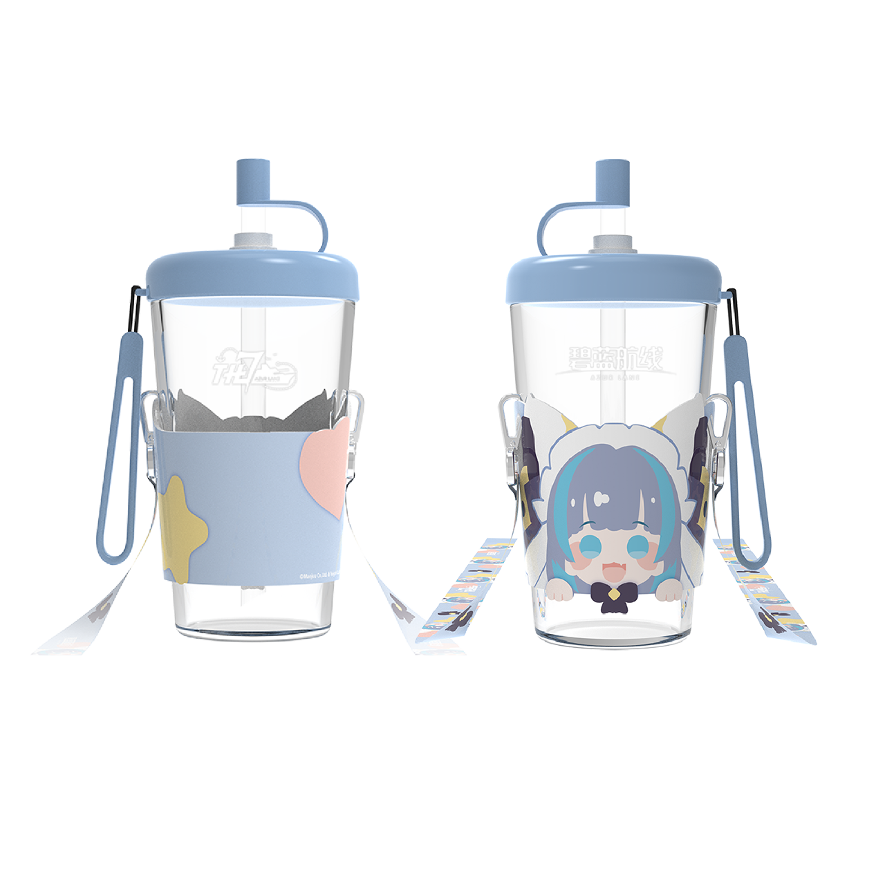 Bình nước giữ nhiệt nhân vật Cheshire chủ đề Mang theo mèo đi du lịch! Azur Lane  – Chính hãng Bilibili Goods