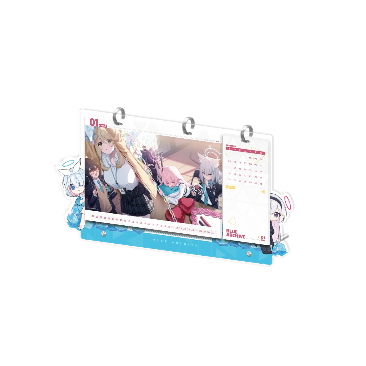 Lịch để bàn năm 2026 – Chính hãng Blue Archive