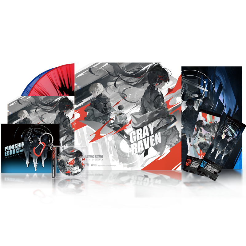 Bộ quà tặng kỷ niệm vinyl Black Glue Chiến Song Pami什 – Punishing: Gray Raven – Chính hãng Kuro Games