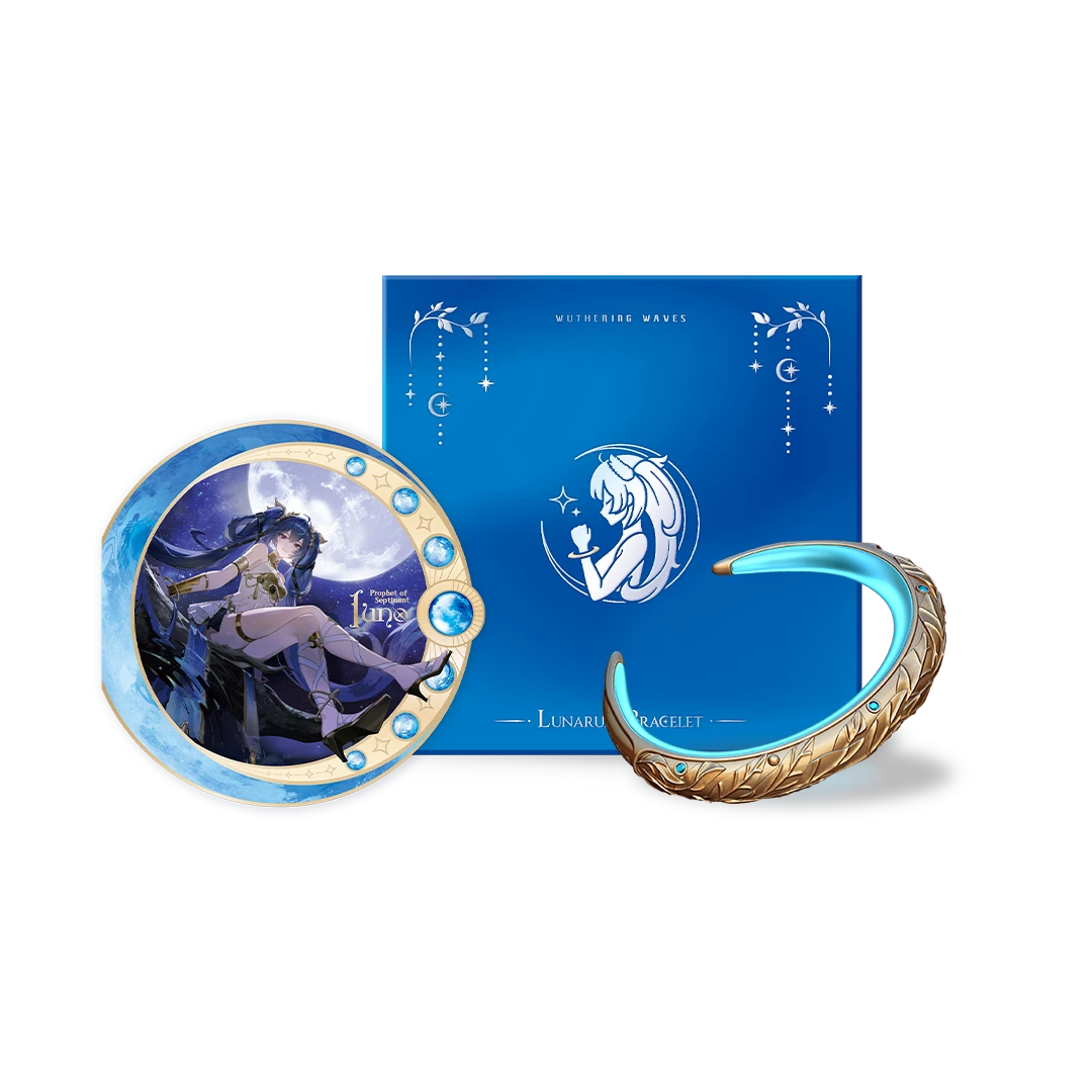 Vòng tay đá hình bán nguyệt chủ đề Bạch Trú Nguyệt – Wuthering Waves – Chính hãng Kuro Gams