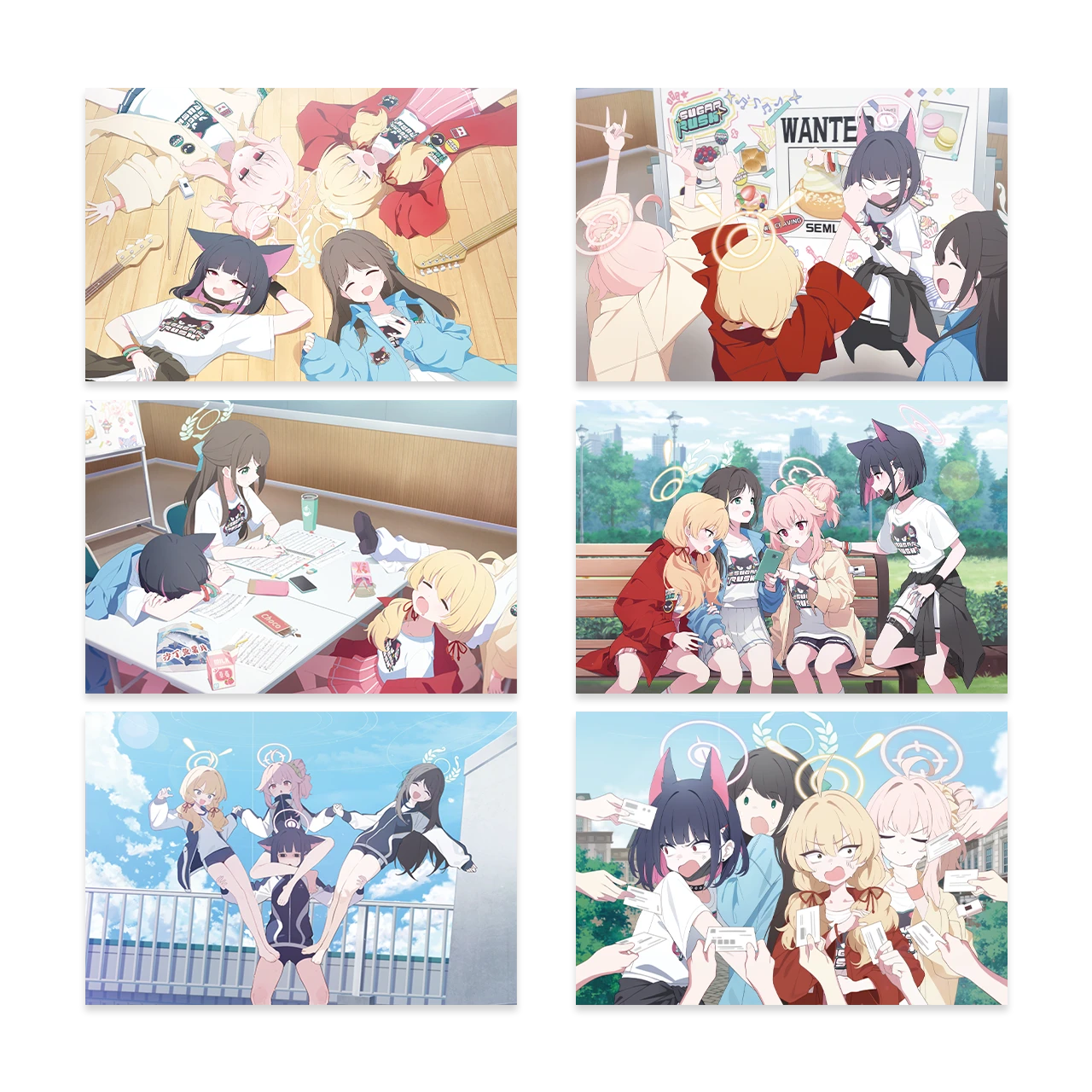 Postcard Câu lạc bộ Đồ ngọt chủ đề 【-ive aLIVE】 – Chính hãng Blue Archive