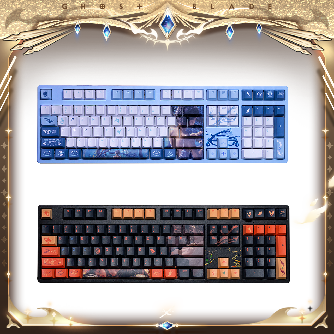Bàn phím cơ khí game  ba chế độ Hải Cầm Yên &  Phong Linh – Ghost Blade  – Chính hãng Xuanji Tech
