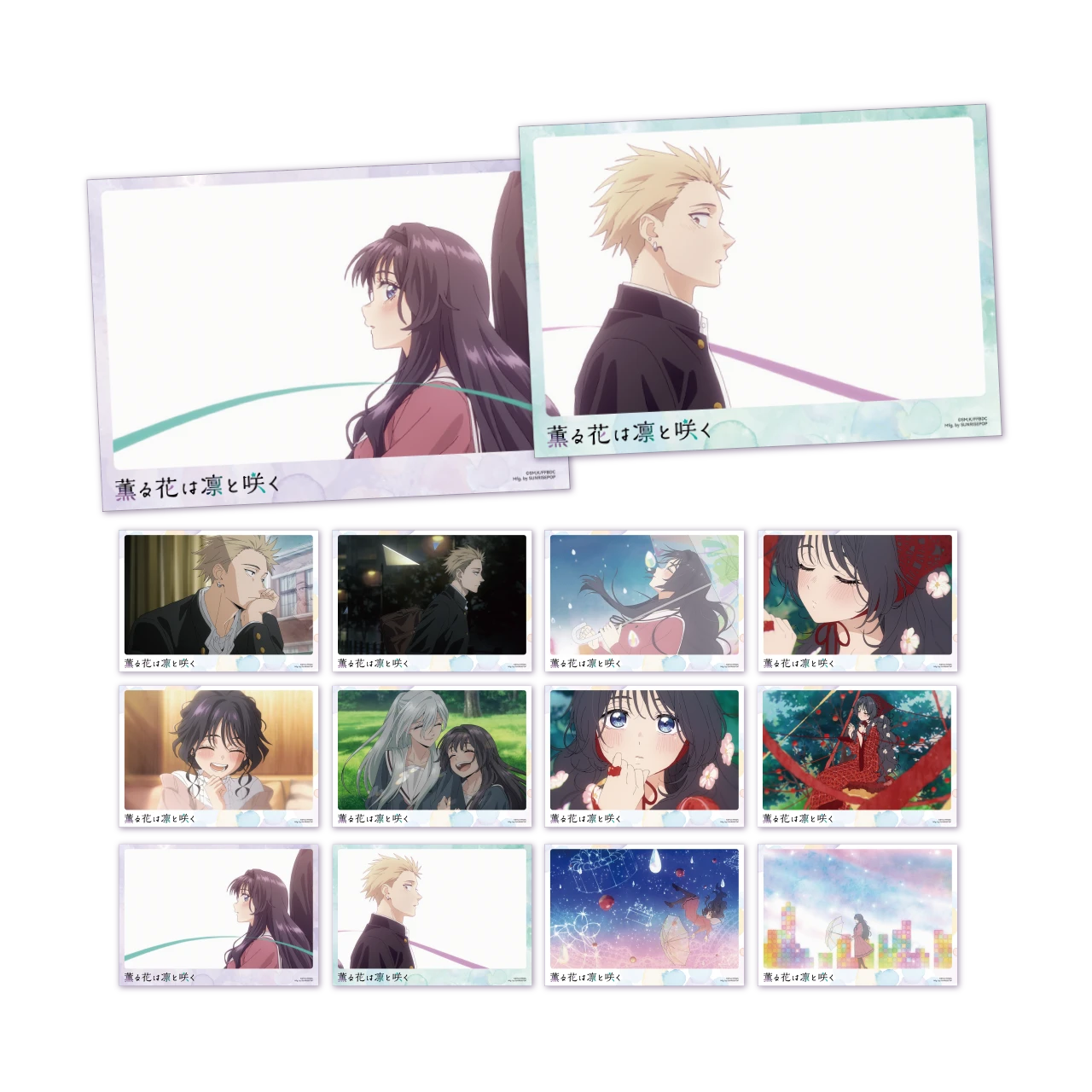 Postcard nhân vật Kaoruko & Rintaro – Hoa Thơm Kiêu Hãnh – Chính hãng SUNRISE POP