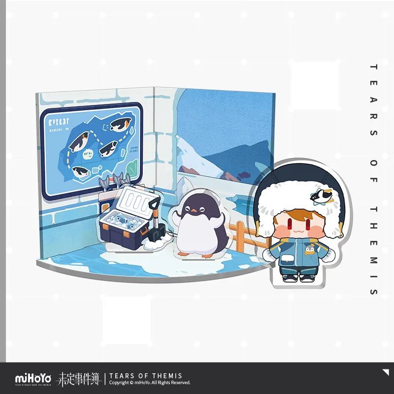 Standee acrylic mô phỏng bối cảnh chủ đề Hồi Âm Hướng Biển – Tears of Themis – Chính hãng Mihoyo