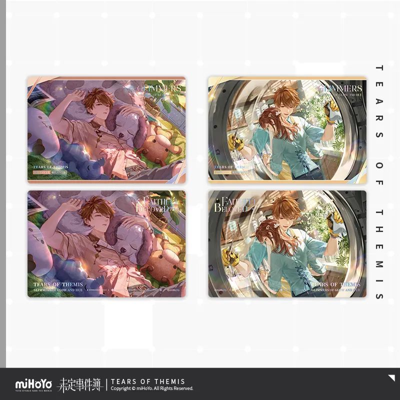 Bộ thẻ postcard & thẻ flash chủ đề Người Kề Bên Gối – Tears of Themis – Chính hãng Mihoyo