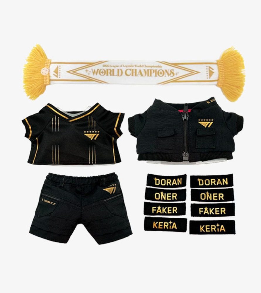 Trang phục cho búp bê 2025 T1 World Champions – Liên Minh Huyền Thoại – Chính hãng T1 SHOP