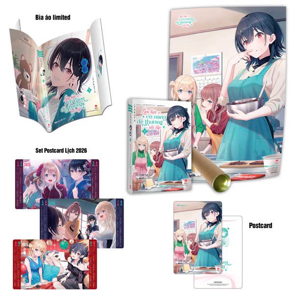 Light novel Làm Bạn Với Cô Nàng Dễ Thương Nhì Lớp – Tập 3 – Bản Giới Hạn – Tặng Kèm Postcard + Bìa Áo Limited + Set Postcard Lịch 2026 + Poster – Kim Đồng