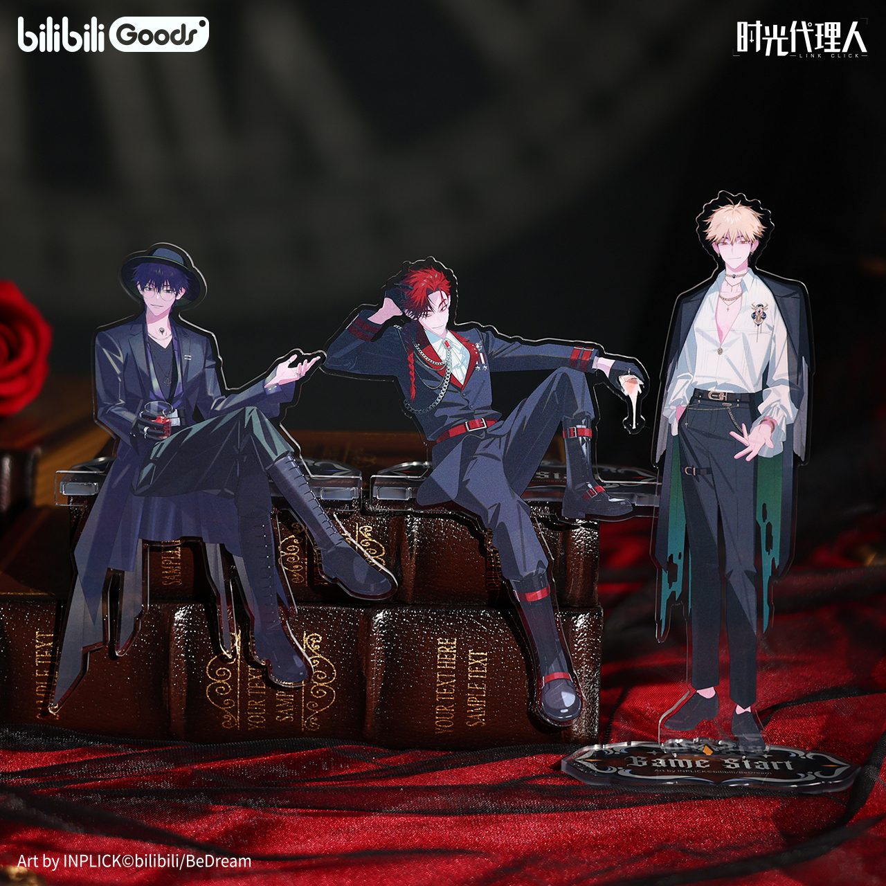 Standee nhân vật Lưu Kiêu & VEIN & Hạ Phi – Link Click chủ đề PAIN – Chính hãng BILIBILI GOODS