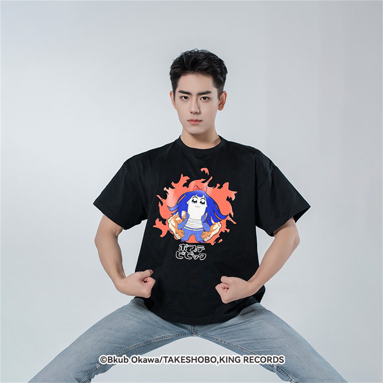 Áo thun Popuko và Pipimi Cuộc sống tươi đẹp hàng ngày thay đổi nhiệt độ tay ngắn nam nữ – Chính hãng goodsmile moment