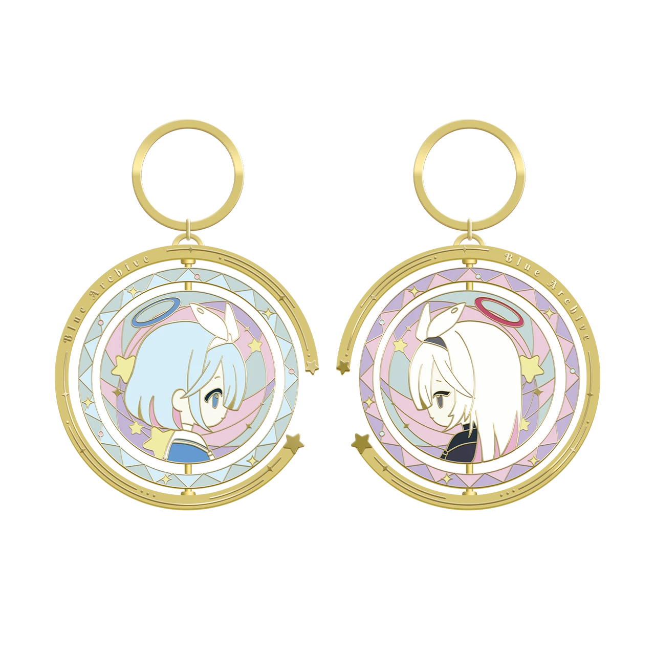 Móc khóa xoay Arona & Plana chủ đề Star Miracle – Chính hãng Blue Archive